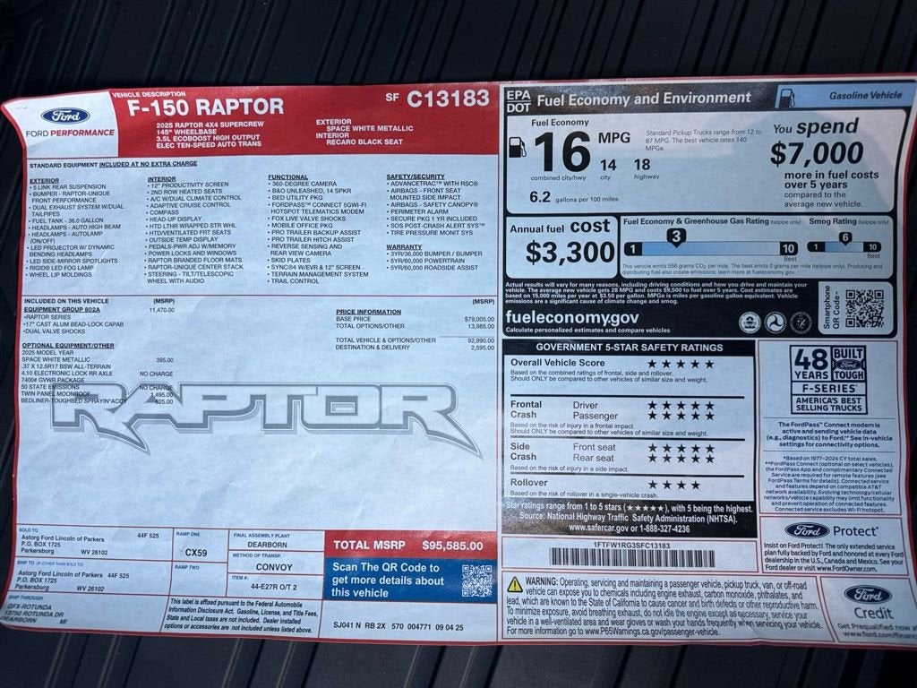 2025 Ford F-150 Raptor